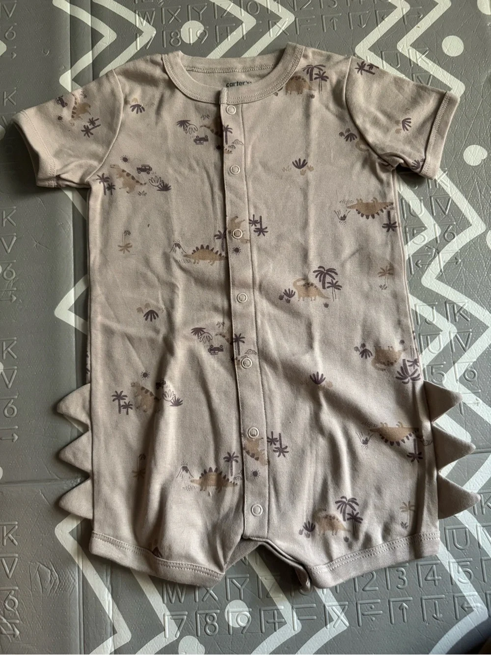 Carter's Baby Boy 18M Romper Bundle - Dino Spike & Snail Print, NWT/NWOT
